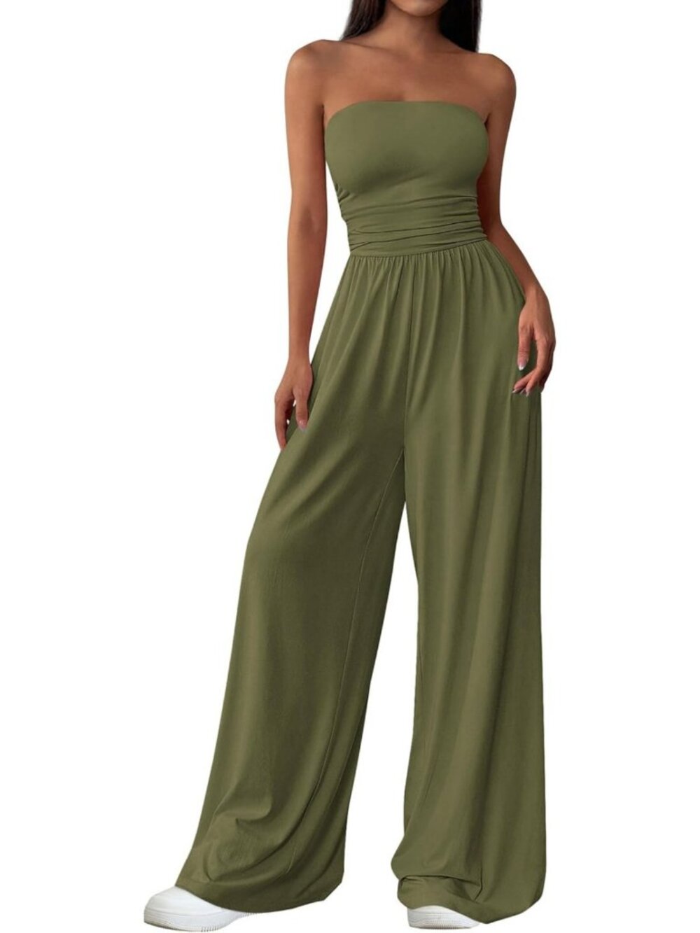 Chic Strapless Jumpsuit for Women | Dressy Casual Outfit | Summer Fashion